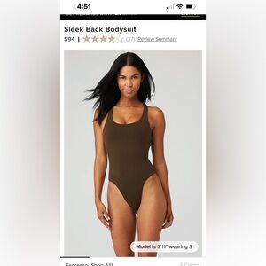 Alo Sleek Back Bodysuit